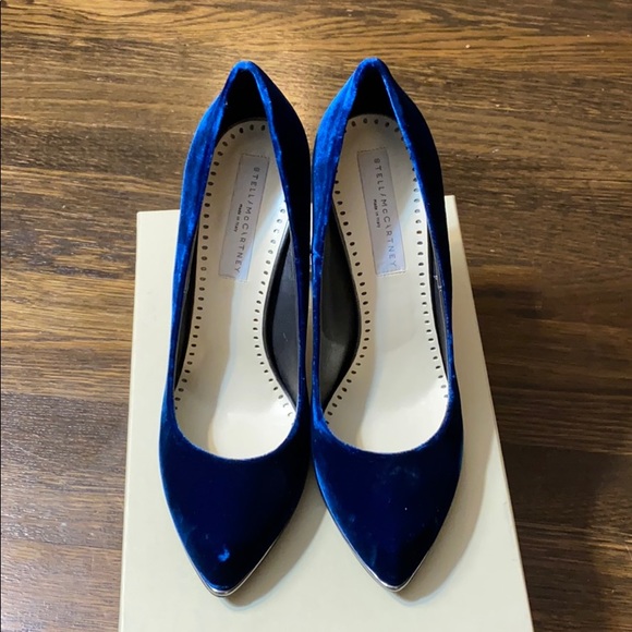 Stella McCartney Women’s Blue Velvet Shoes as 39 - Picture 7 of 8